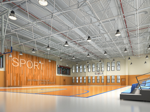 Modern Indoor Basketball Hall