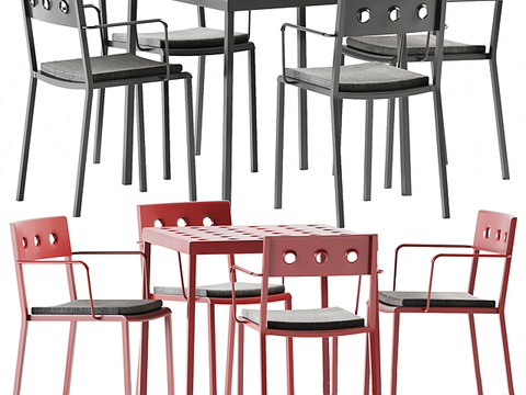 Modern Minimalist Metal Outdoor Tables and Chairs Free