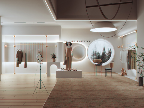 Modern clothing store studio