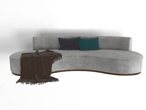 Modern fabric curved sofa free