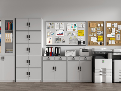 File cabinet data cabinet printer copier note wall