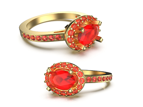 Modern Ruby Ring