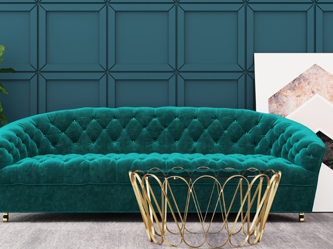 Jane's velvet multiplayer sofa