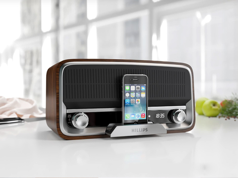 Modern Apple iPhone wireless charging stereo