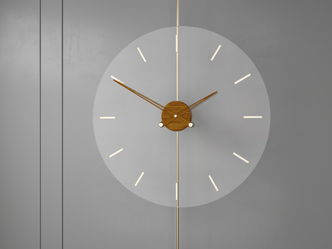 Modern creative transparent wall clock