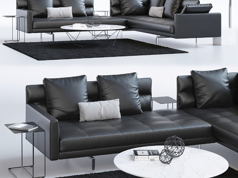 Modern Leather Office Corner Sofa