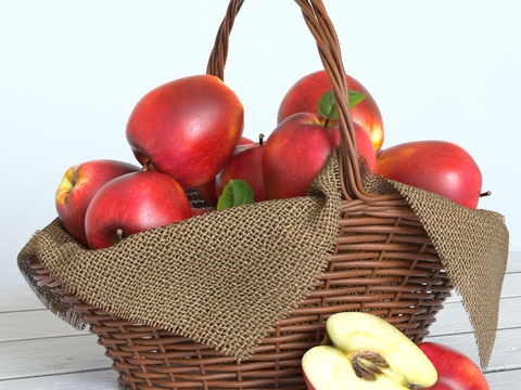 American-style rattan fruit basket