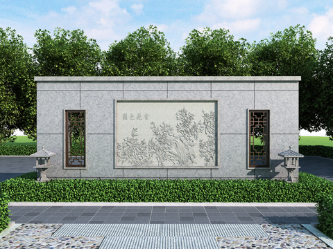 New Chinese-style relief wall culture wall