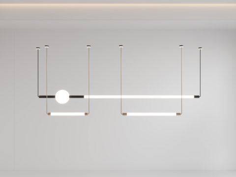 Modern long chandelier free