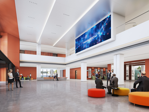 Modern Office Front Desk Lobby