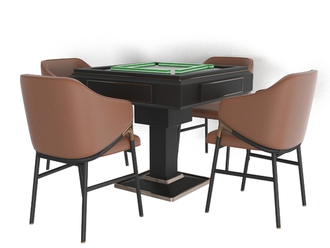 Modern Mahjong Game Table and Chair Free