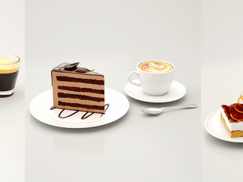 Modern Cake Coffee Food