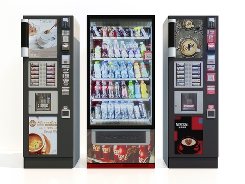 Modern self-service selling coffee machine beverage machine