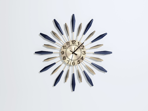 Modern metal wall clock