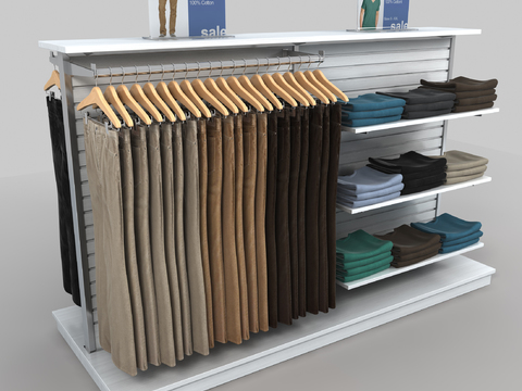 Modern clothing store clothing display rack