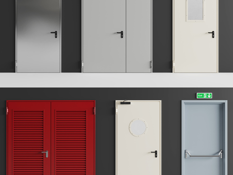 Modern safety exit fire door