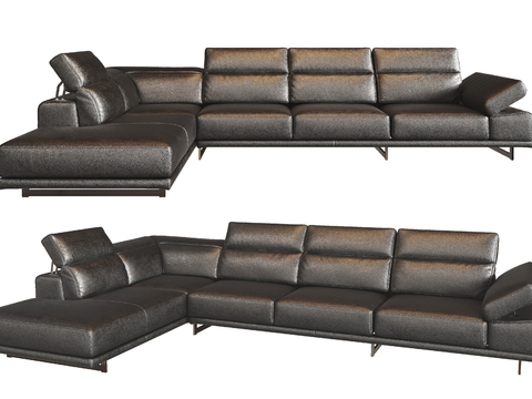 MISSANA corner sofa leather sofa