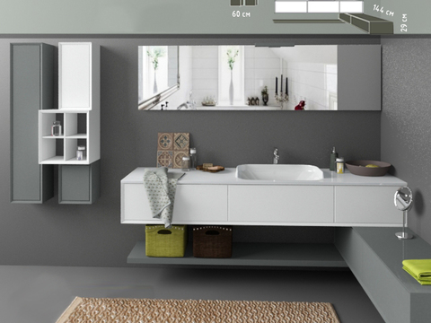 Modern Minimalist Solid Wood Washbasin Free