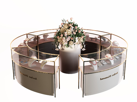 Modern Jewelry Store Round Booth