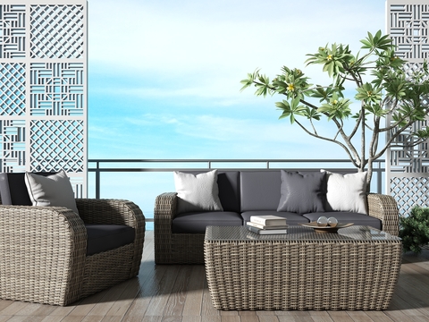 Modern Outdoor Rattan Leisure Sofa