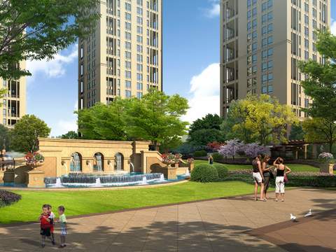 landscape psd of Jane European Style residential area