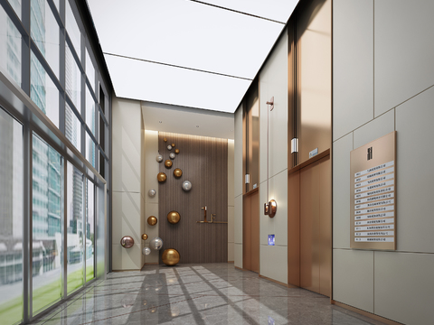 modern elevator hall