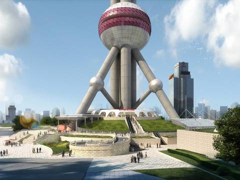 Modern Oriental Pearl Tower Appearance