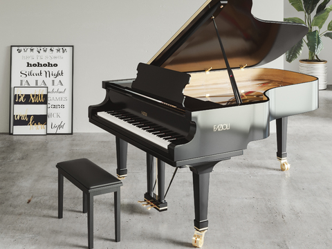 Modern grand piano