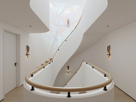 Modern rotating stairwell