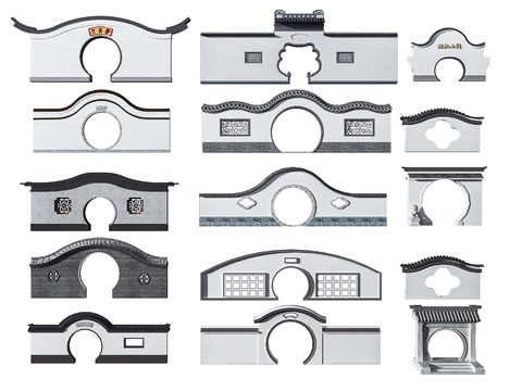 New Chinese Moon Door Building Components