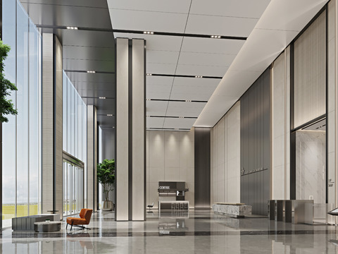 Modern Office Building Lobby