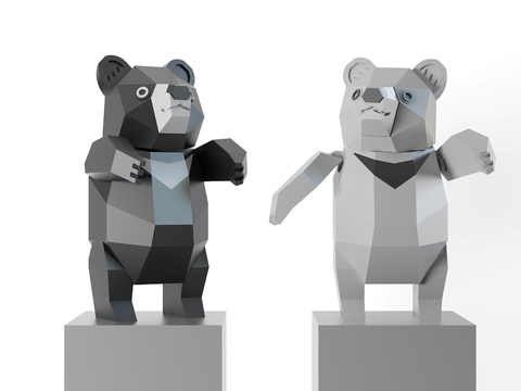 Modern Bear Sculpture