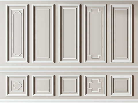 European-style gypsum line wainscot