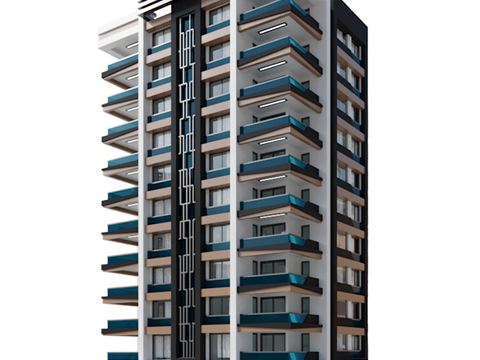 Free modern apartment building