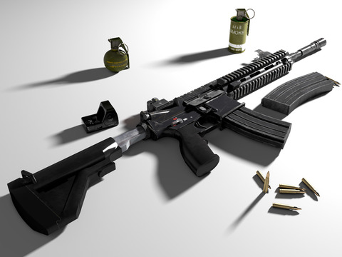 Modern HK416 Rifle Weapon Accessories