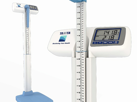 Modern electronic weighing scale height meter