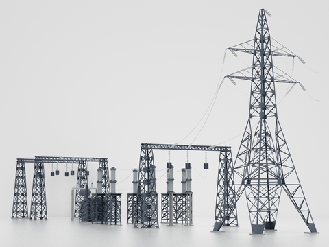 modern high voltage transmission line power facilities