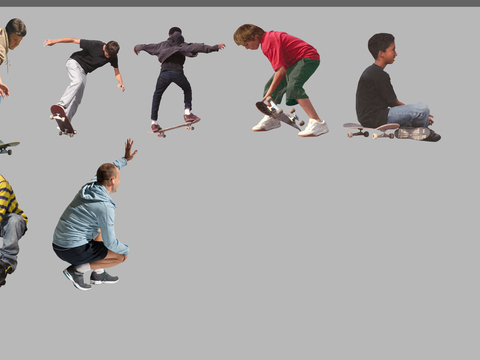 sport skateboard figure psd