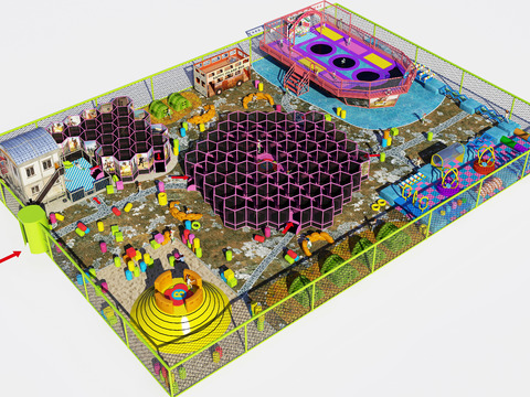 Modern CS Experience Maze Trampoline Children's Park Facilities