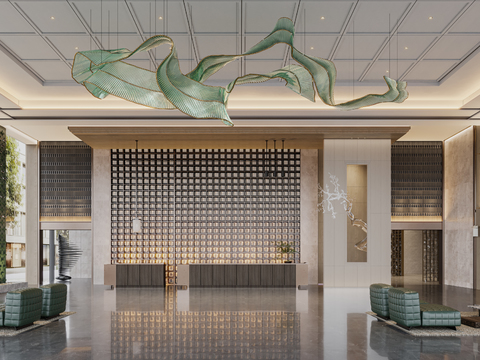 Modern Hotel Lobby Hotel Reception Area