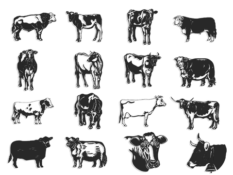 Bull Cow Icon Wall Decoration