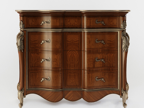 European-style classical carved solid wood bucket cabinet for free