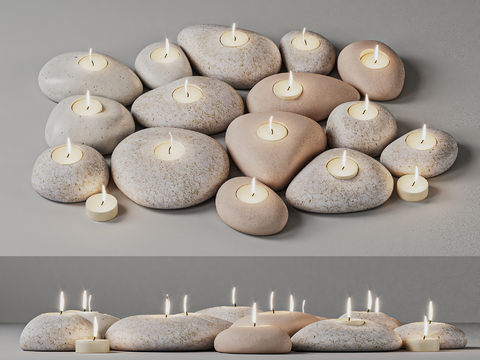 Modern stone candle holder