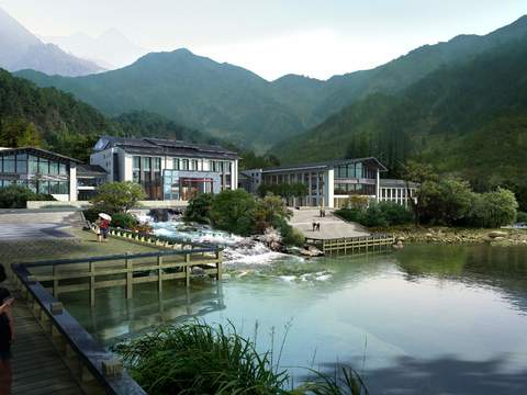 New Chinese Homestay Residential Building Appearance psd