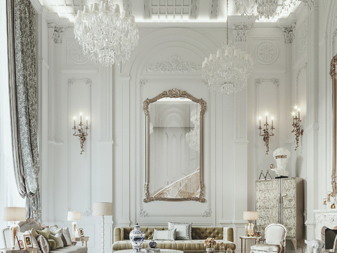 French Luxury Villa Lobby