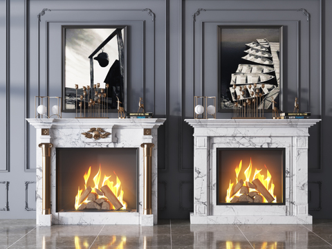 Jane European Style Marble Fireplace