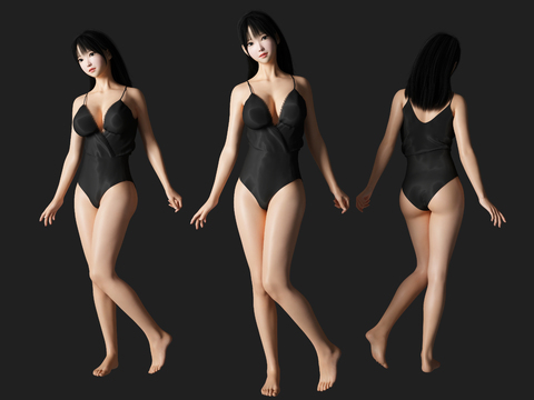 Modern Swimwear Beauty Characters