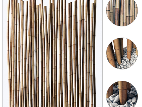 Modern bamboo screen partition