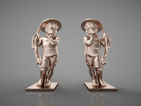 Modern Child Bronze Sculpture