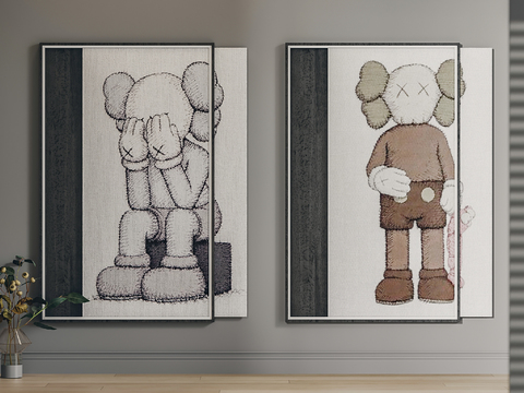 modern kaws decorative painting